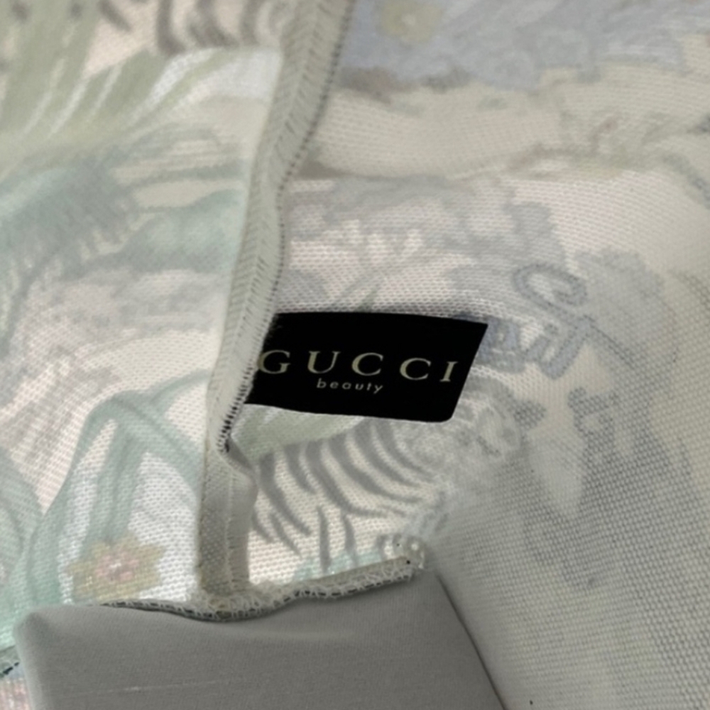 NEW Gucci Beauty Multicolor Canvas Print Tote Bag With Gifting Box - Picture 3 of 13